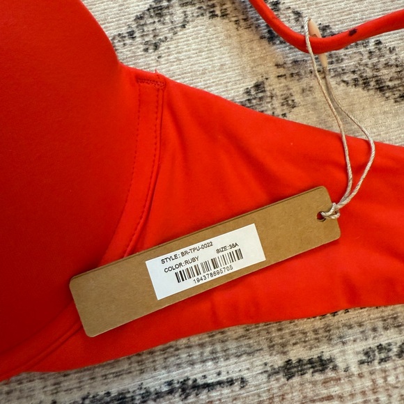 NWT! Skims Fits Everybody set Color Ruby bra 38A thong underwear XL - Picture 2 of 5